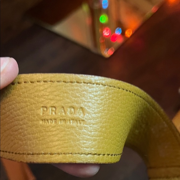 Prada Tan and Brown Leather Belts with Silver Buckles - Picture 3 of 9